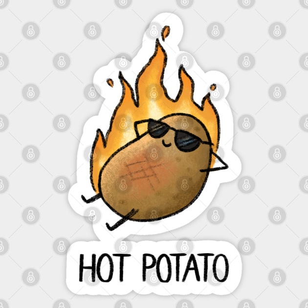 Hot Potato Sticker by drawforpun